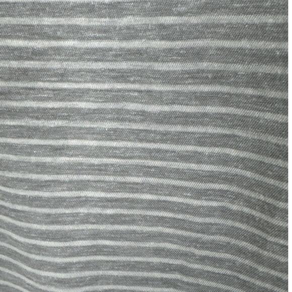 Standard James Perse Sheer Slub Side Panel Shirt Gray White Stripe Size 1 (S) - Picture 3 of 9